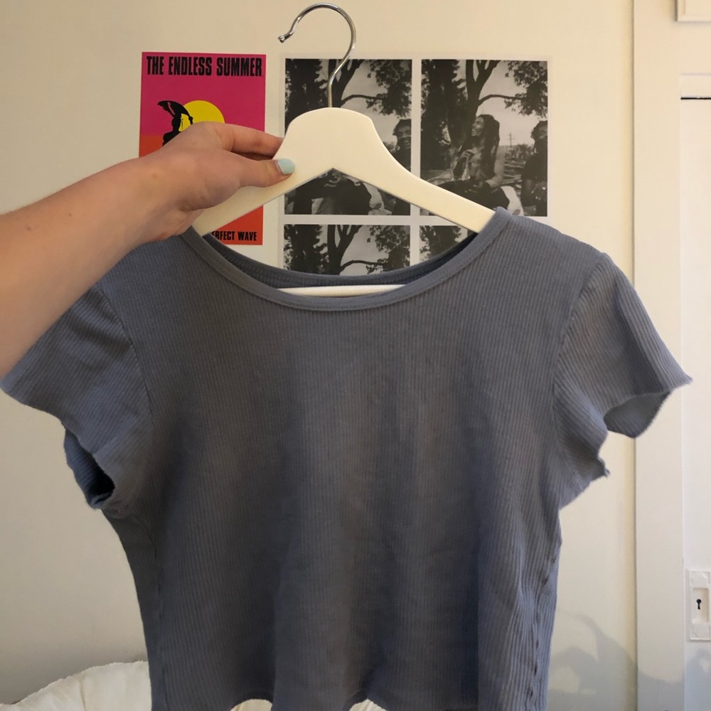 Brandy Melville- Cropped Blue Top